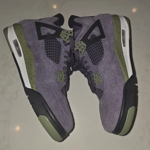 Brand New Never Worn!! Size 8 Air Jordan 4 Retro Mid Canyon Purple Suede - Picture 11 of 14